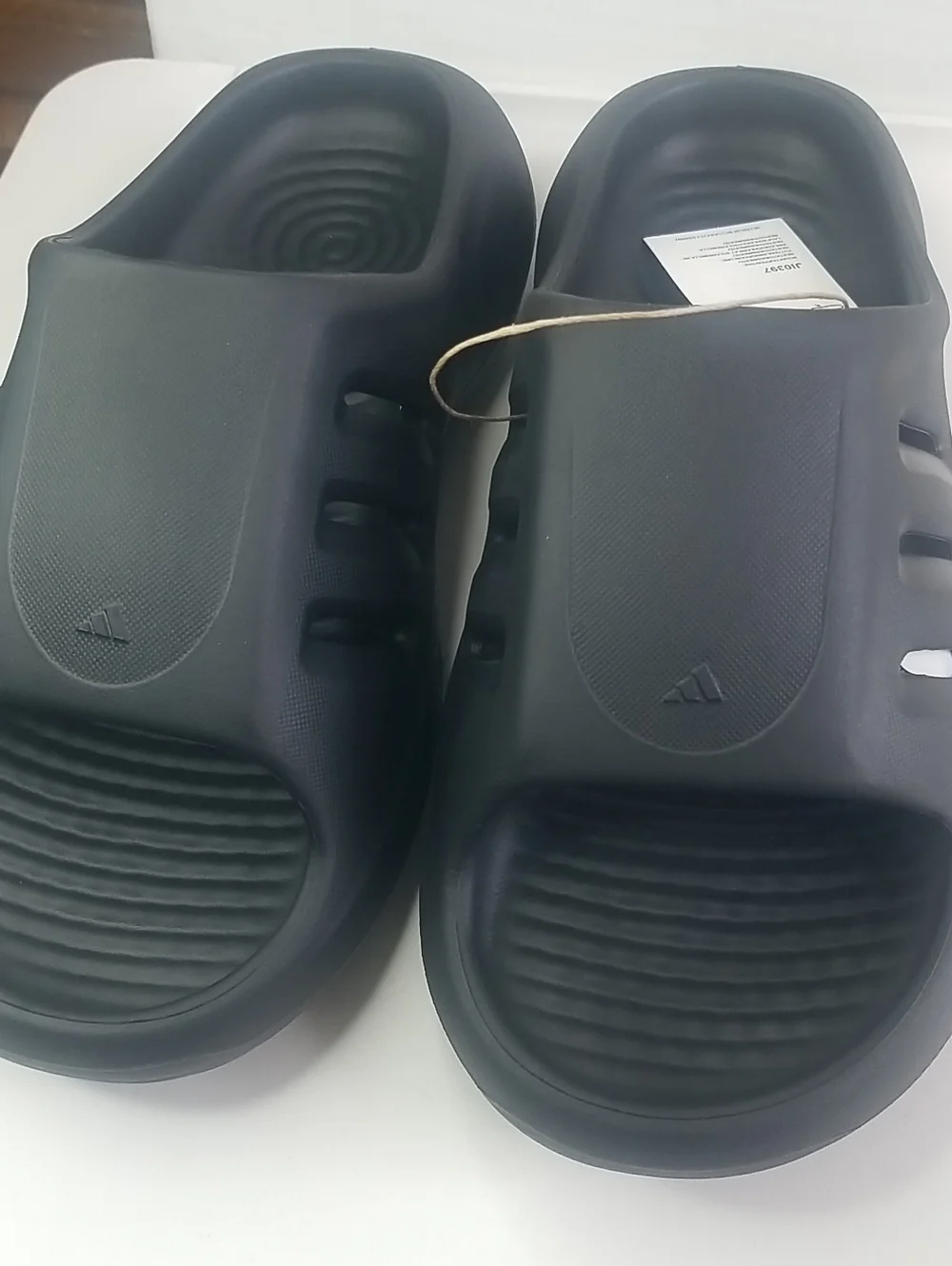 adidas Men's Black Contoured Slide Sandals